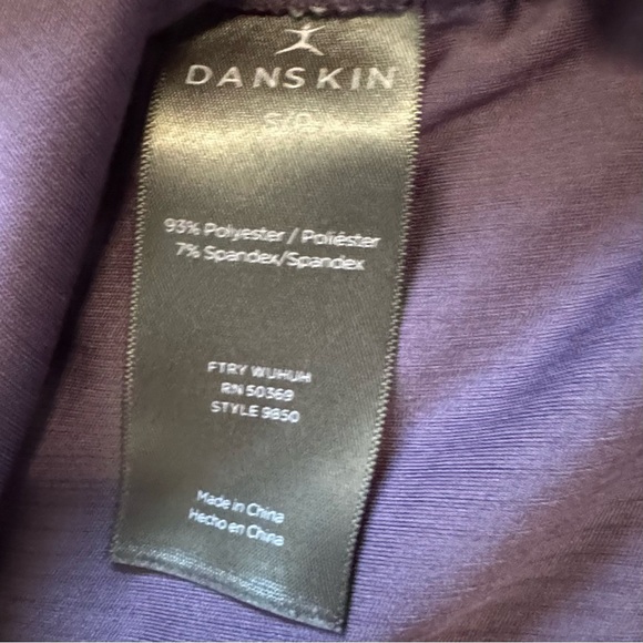 Danskin Purple Long Sleeve Shirt Sz S - Picture 12 of 12